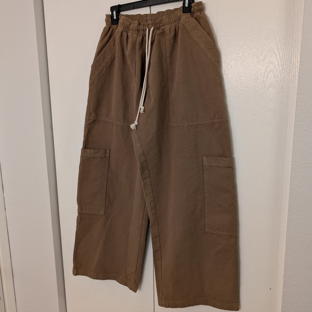 Big Bud Press Wide Leg Cargo Pants in Brown - Picture 2 of 15